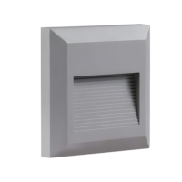 Spot LED d’escalier carré 2 W 3000 K gris IP65