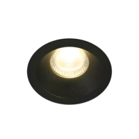 Spot encastré COB “Dark Light” fixe 7 W, 3000 K, noir