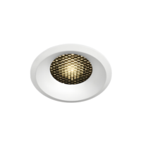 Spot encastré fixe LED COB 12 W, 3000 K, blanc, réflecteur « honeycomb »