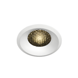 Spot encastré fixe LED COB 12 W, 3000 K, blanc, réflecteur « honeycomb »