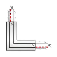 Connecteur en L type H (gauche/droite)