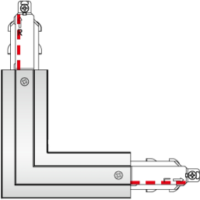 Connecteur en L type H (gauche/droite)