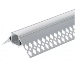 Profilé aluminium pour bande LED 2000 × 53.5 × 23.5 mm gris/blanc