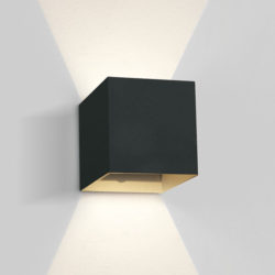 Applique murale LED 2×3 W 3000 K noir