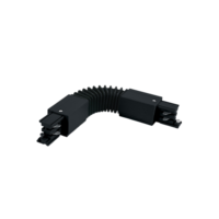Angle flexible 16A noir pour rail 3 phases
