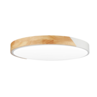 Plafonnier LED 48 W CCT blanc/corps bois avec télécommande