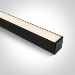 Luminaire linéaire LED 1200 × 75 × 75 mm 40 W 3000 K noir