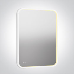 Miroir de salle de bain LED 600 × 800 mm 20 W CCT 3000–6500 K blanc