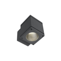 Applique murale cylindrique noire 6 W IP54