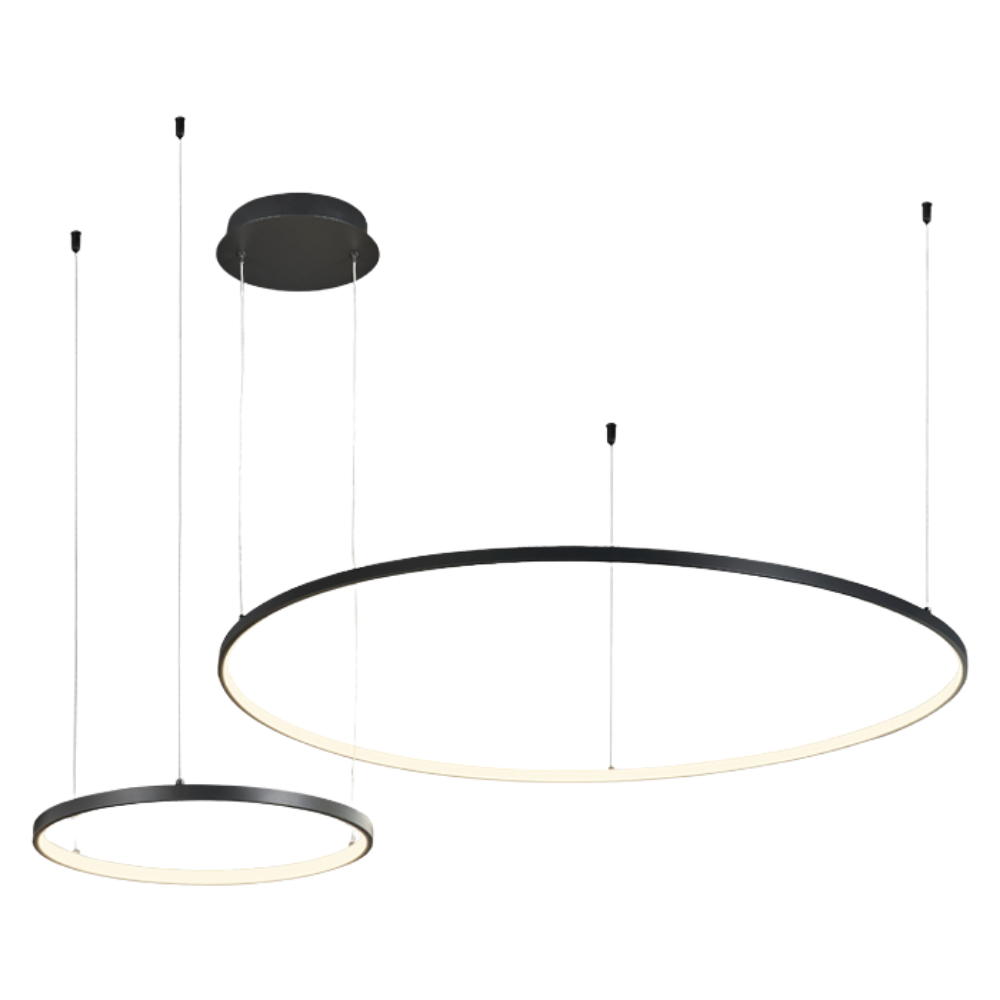 Double-Ring Suspended LED Light 65 W, TRIAC