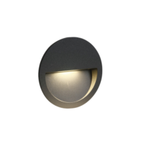 Round Recessed Dark-Light LED Wall Light 3 W, IP65