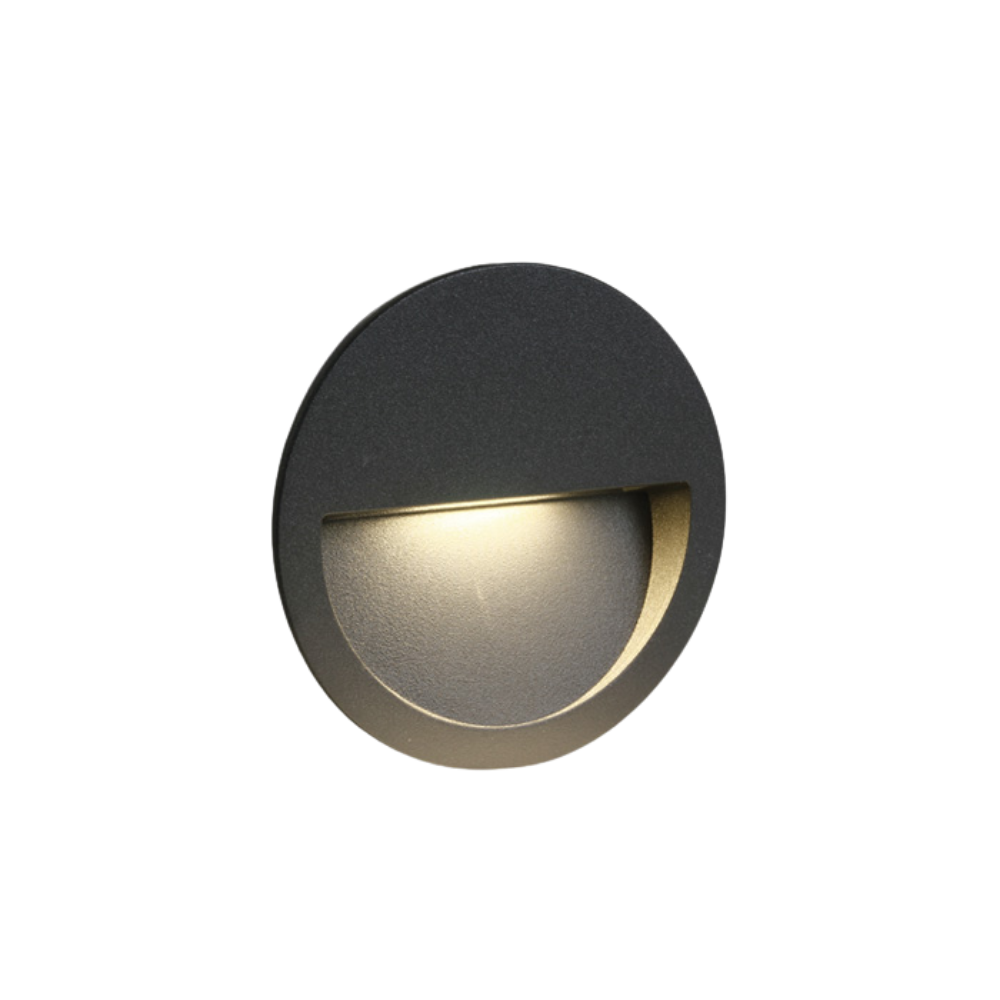 Round Recessed Dark-Light LED Wall Light 3 W, IP65